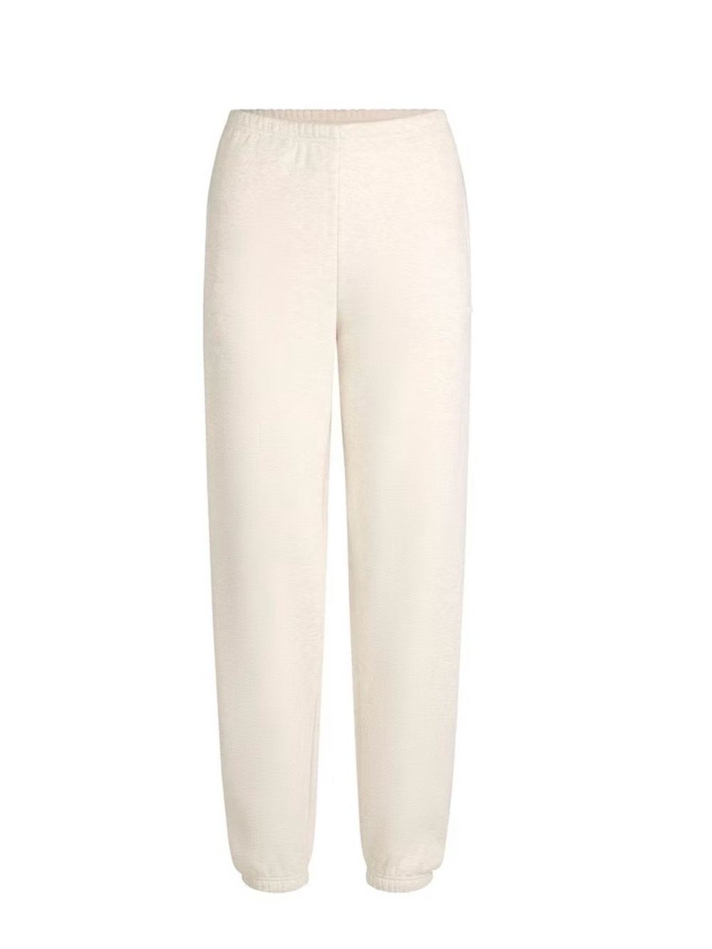 SKIMS Oatmeal Heather Elastic-Waist Cotton Fleece Classic Jogger
